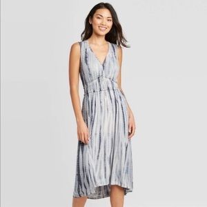 Knox Rose Tie Dye Smocked Hi-Low Midi Tank Dress size small